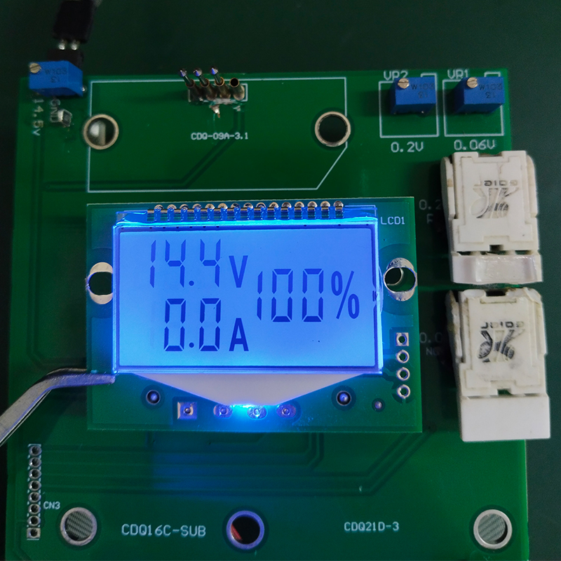 Electric vehicle charger LCD screen